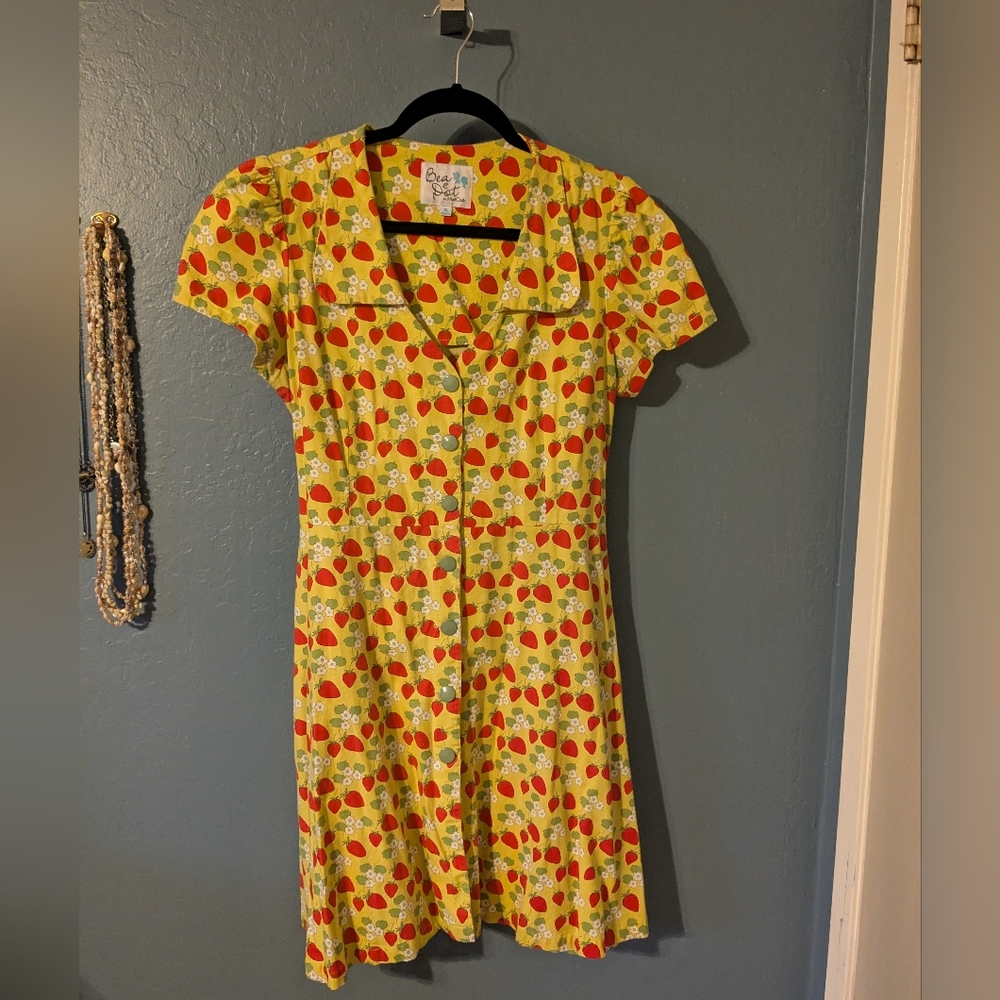 Modcloth- Bea & Dot Strawberry Sundress Sz Xl